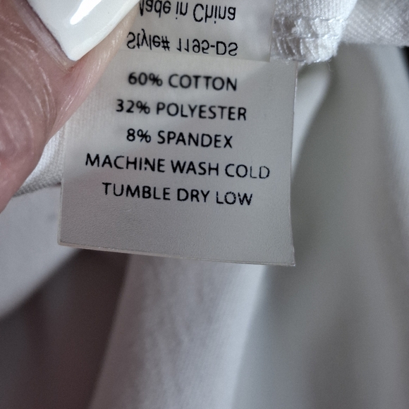 ECRU Cotton Blend Stretch Straight Leg Pants Women Size 10 - Picture 15 of 16